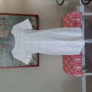 Jcrew White Eyelet Cotton Dress